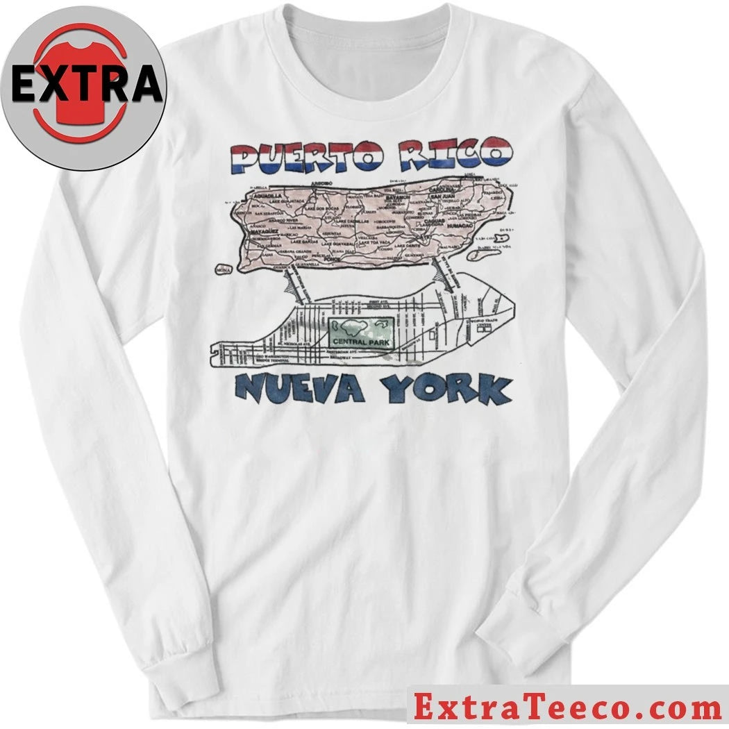 Original Puerto Rico Nueva York Map 2026 Tee Shirt
