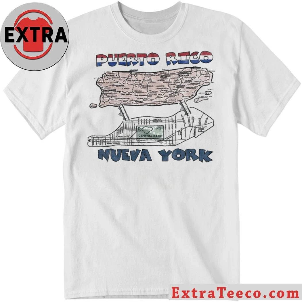 Original Puerto Rico Nueva York Map 2026 Tee Shirt