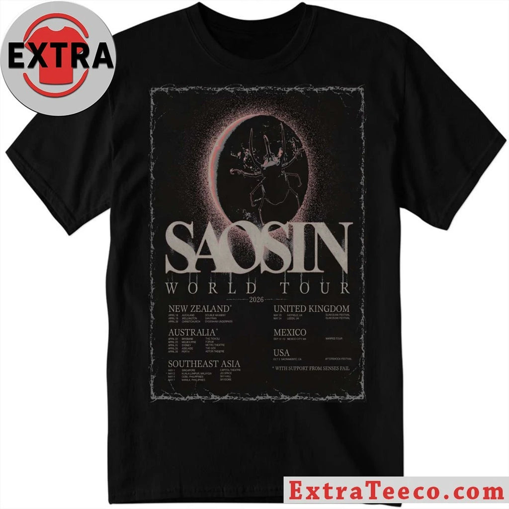Original Saosin 2026 World Tour Poster Shirt