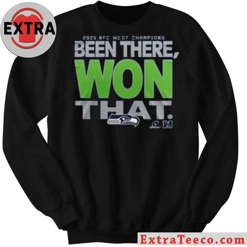Original Seahawks 2025 NFC West Champions Been There Won That Logo T-Shirt