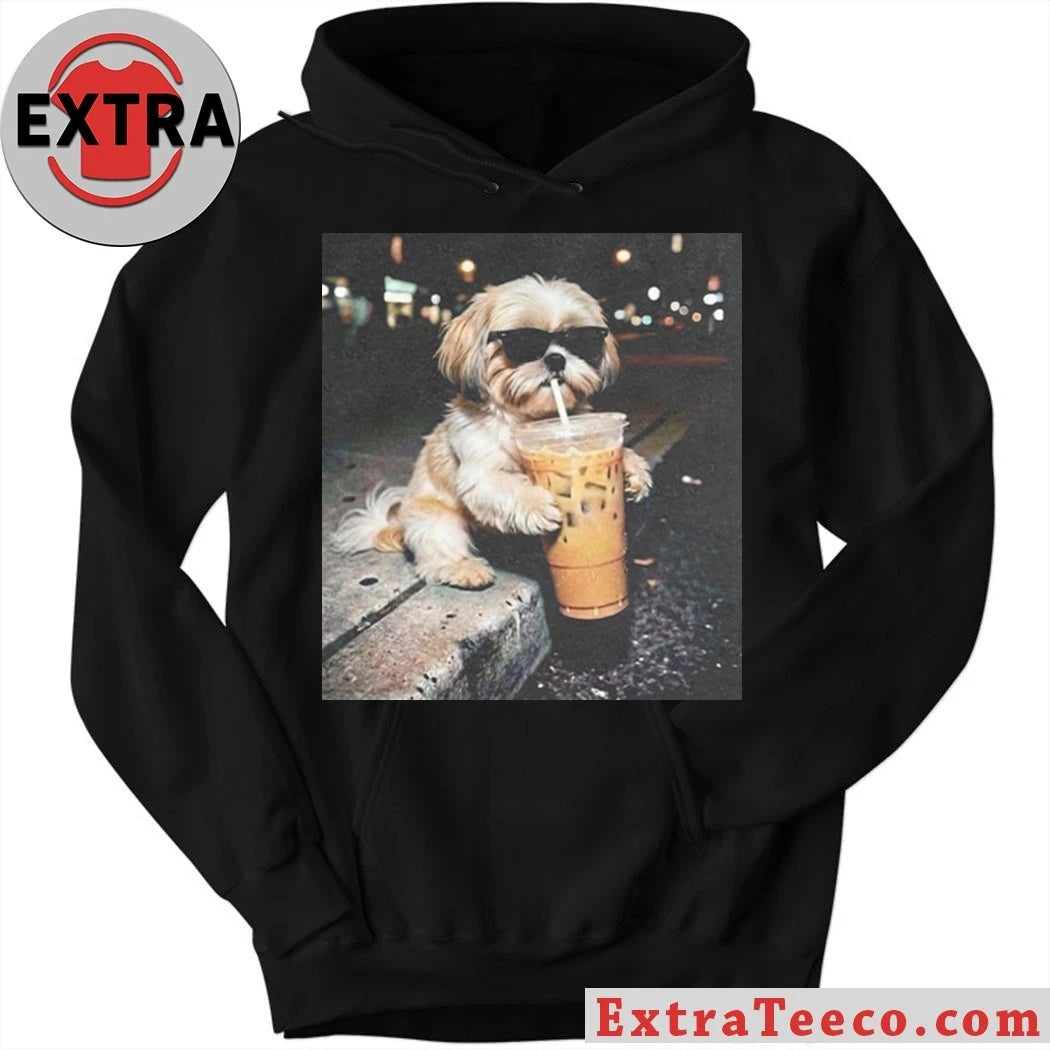 Original Shih Tzu Drinking Iced Coffee 2026 Shirt