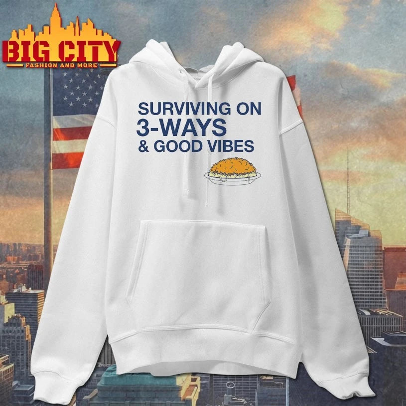 Original Surviving on 3-Ways &amp; Good Vibes T-Shirt