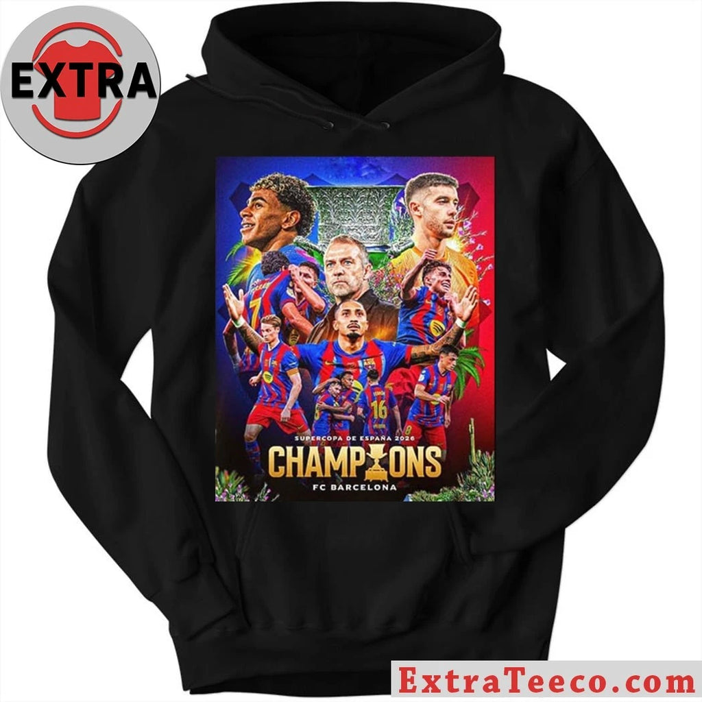 Original T-shirt commemorating FC Barcelona 2026 Spanish Super Cup victory