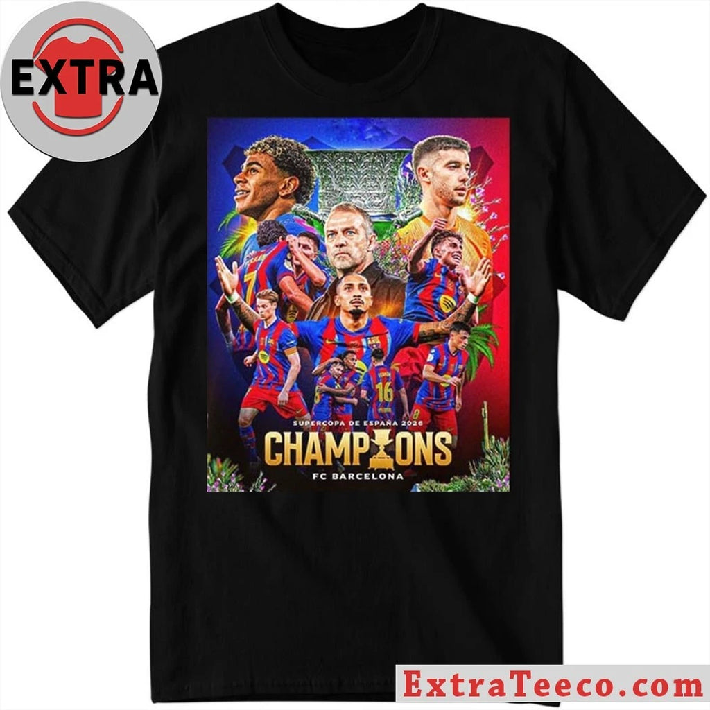 Original T-shirt commemorating FC Barcelona 2026 Spanish Super Cup victory