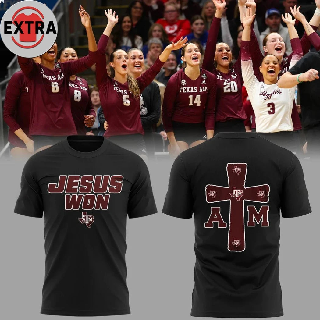 Original Texas A&amp;M Aggies JESUS WON Logo Shirt