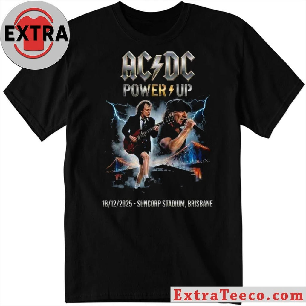 Original The AC DC PWR UP 2025 tour event in Brisbane, Australia a performance by the legendary rock band at Suncorp Stadium on December 14th and 18th, 2025 Shirt
