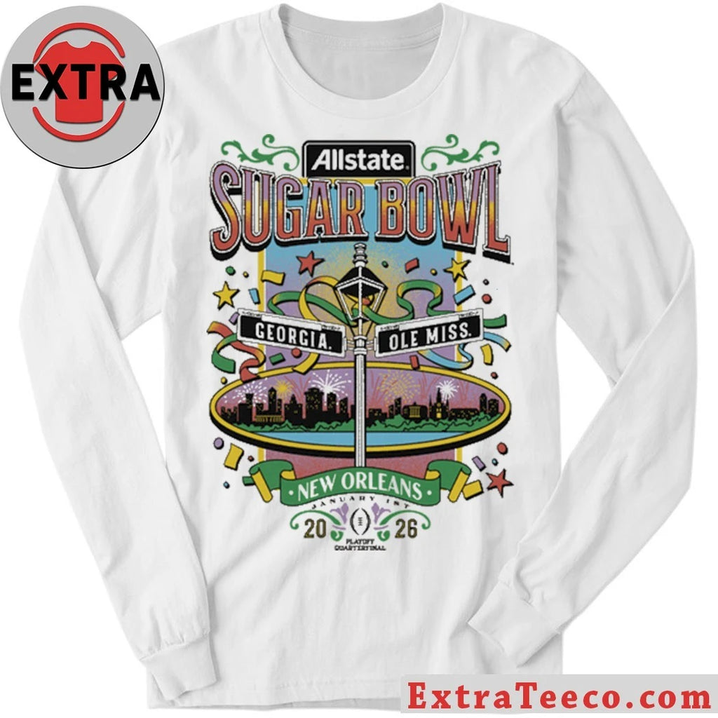 Original The Allstate Sugar Bowl will take place in January 2026 between Georgia and Ole Miss in New Orleans Shirt