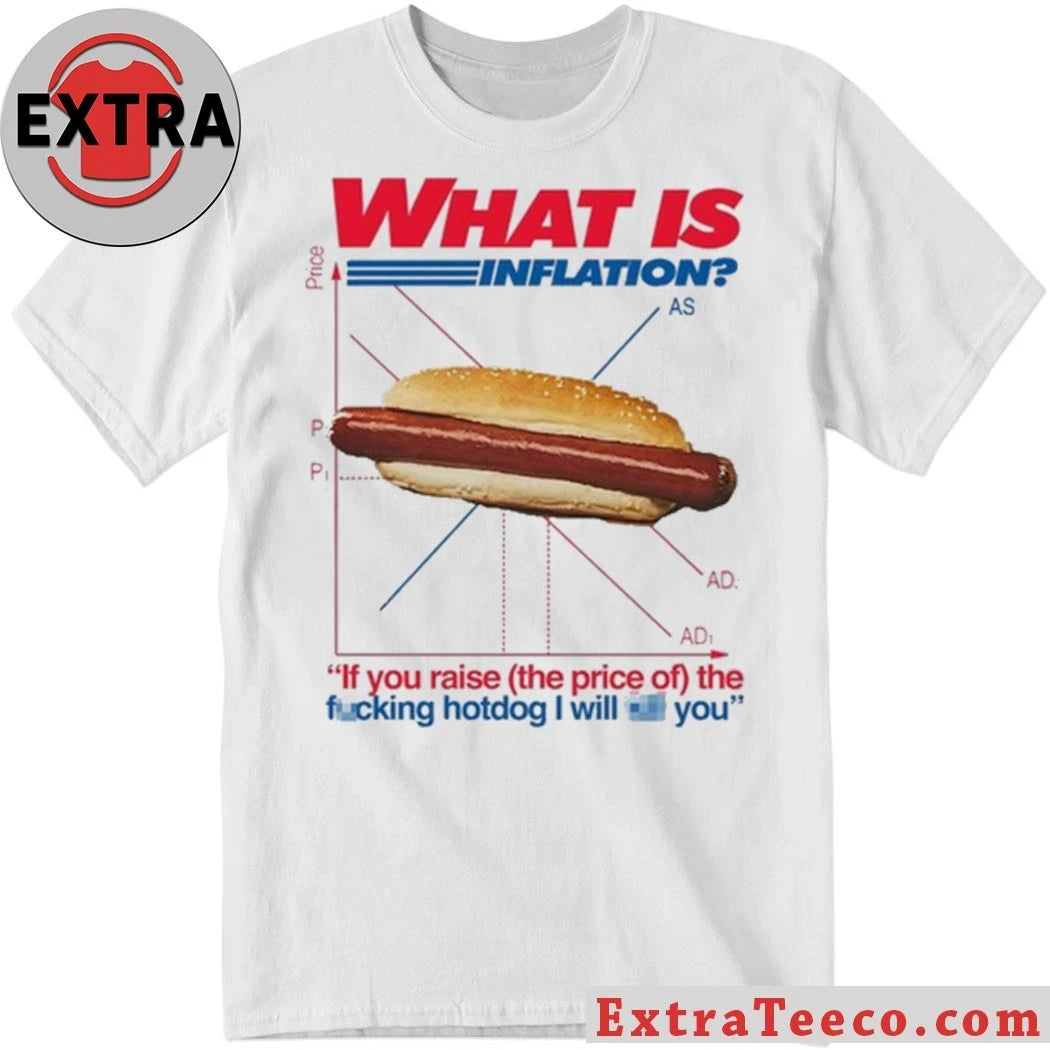 Original The Iation Hot Dog What Is Inflation Fcking Hotdog I Will You Shirt