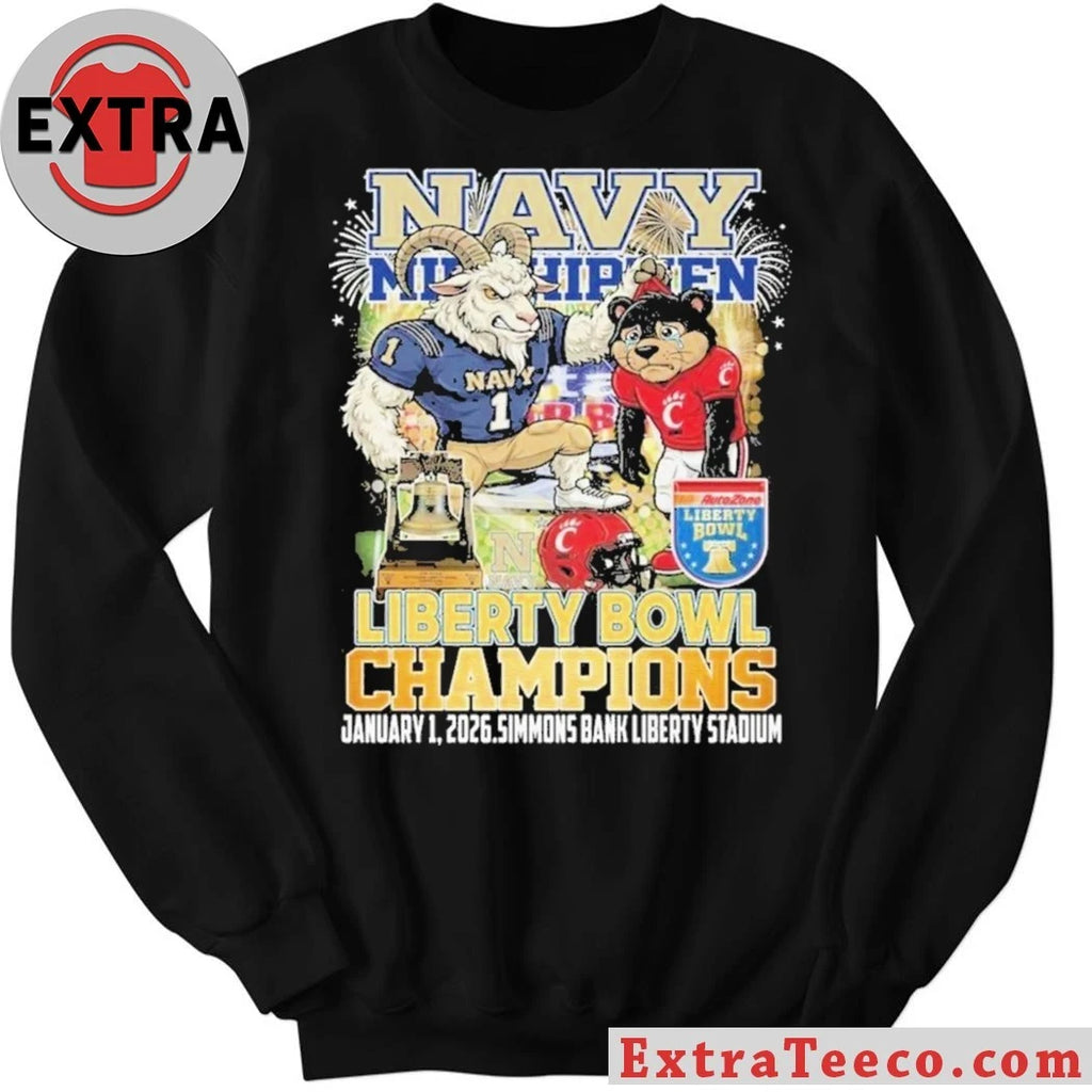 Original The Navy Midshipmen victory over the Cincinnati Bearcats in the Liberty Bowl Champions game on January 1, 2026, at Simmons Bank Liberty Stadium Shirt