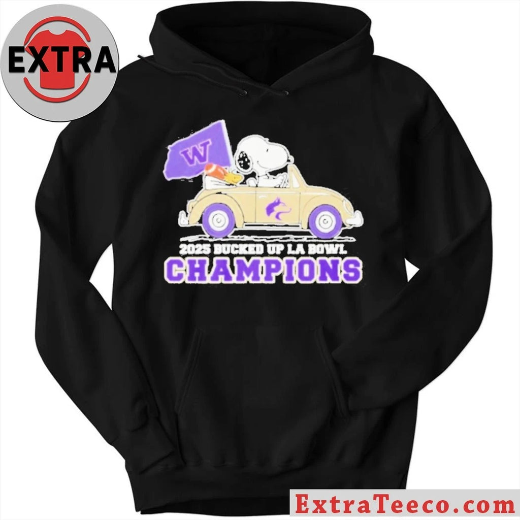 Original The Peanuts Driving Car X Washington Huskies La Bowl Champions Shirt