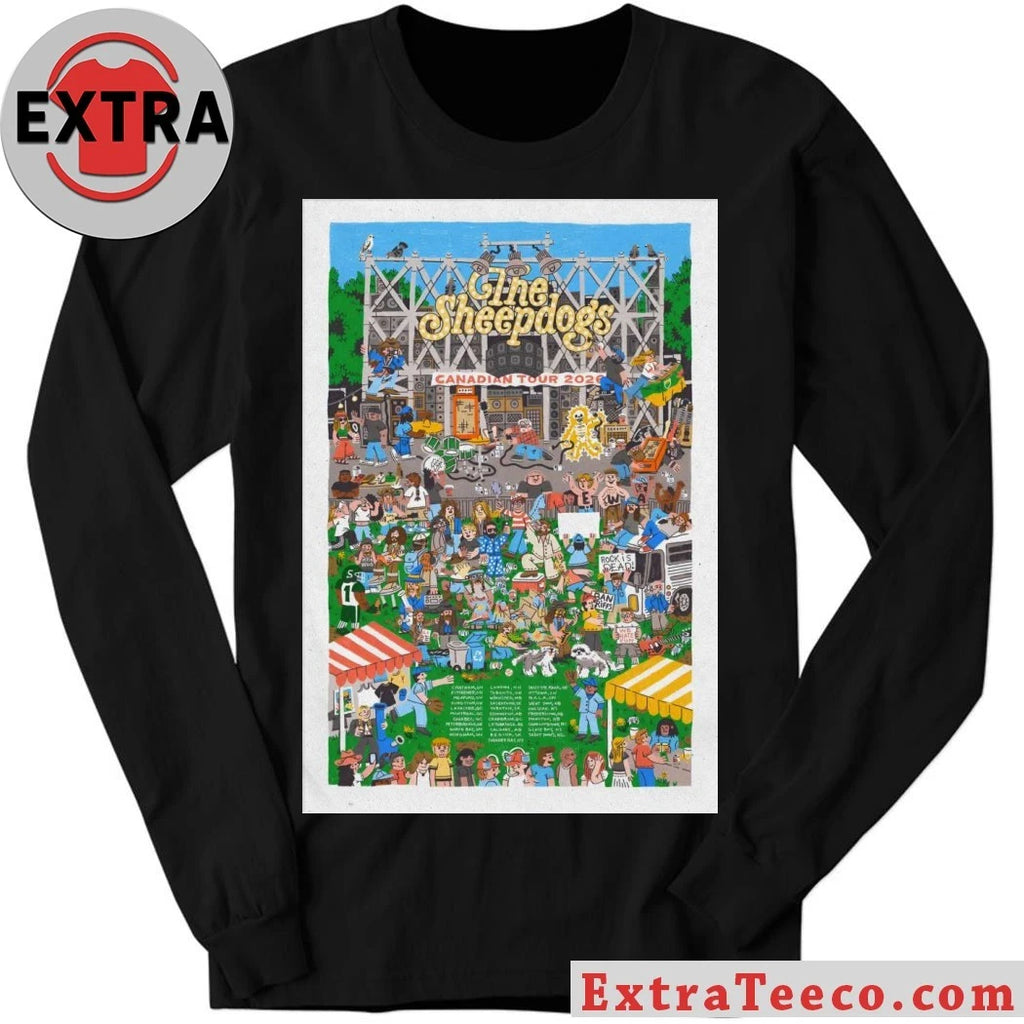 Original The Sheepdogs Canadian Tour 2026 Poster Shirt