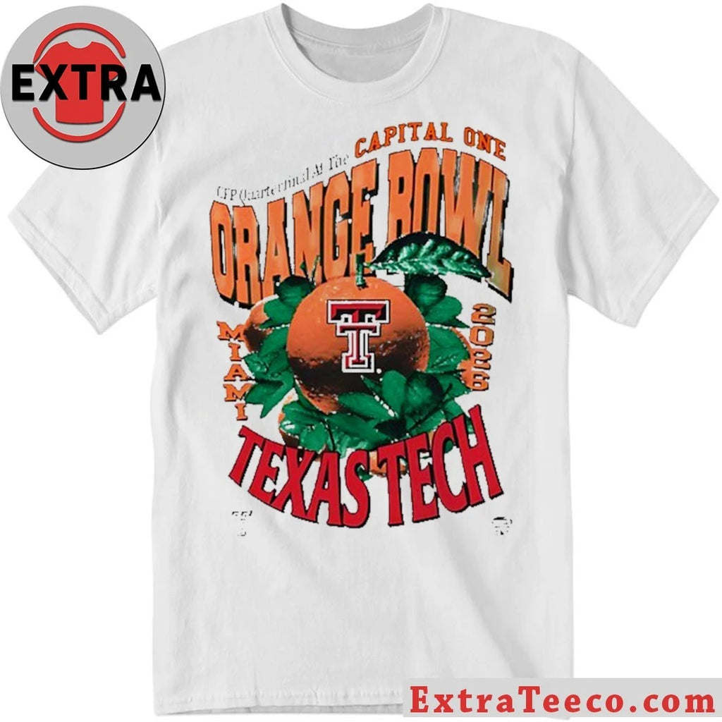 Original The Texas Tech Red Raiders will play in the CFP Quarterfinal at the Capital One Orange Bowl on January 1, 2026, where they will face the Oregon team Shirt