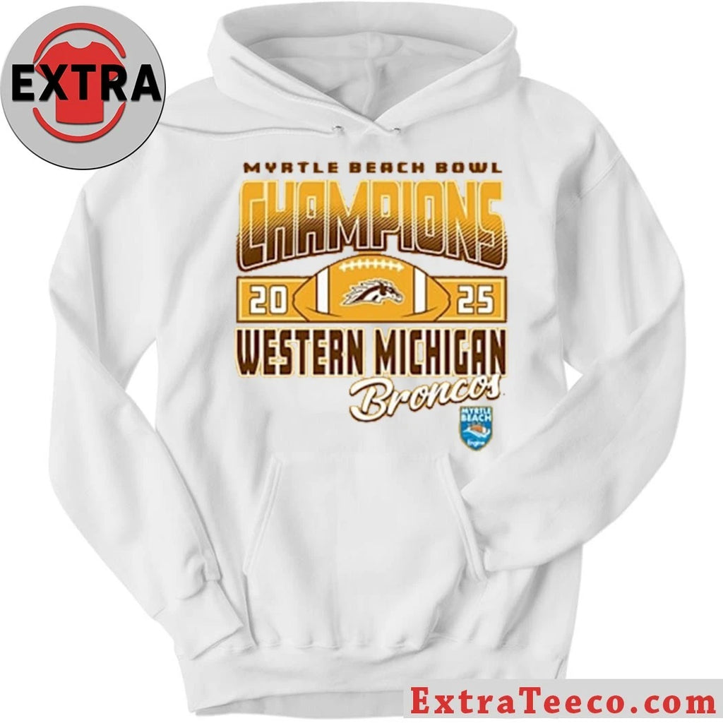 Original The Western Michigan Broncos are the 2025 Myrtle Beach Bowl Champions, winning with a score of 41-6 in the Myrtle Beach Bowl game on December 19, 2025 Logo T-Shirt