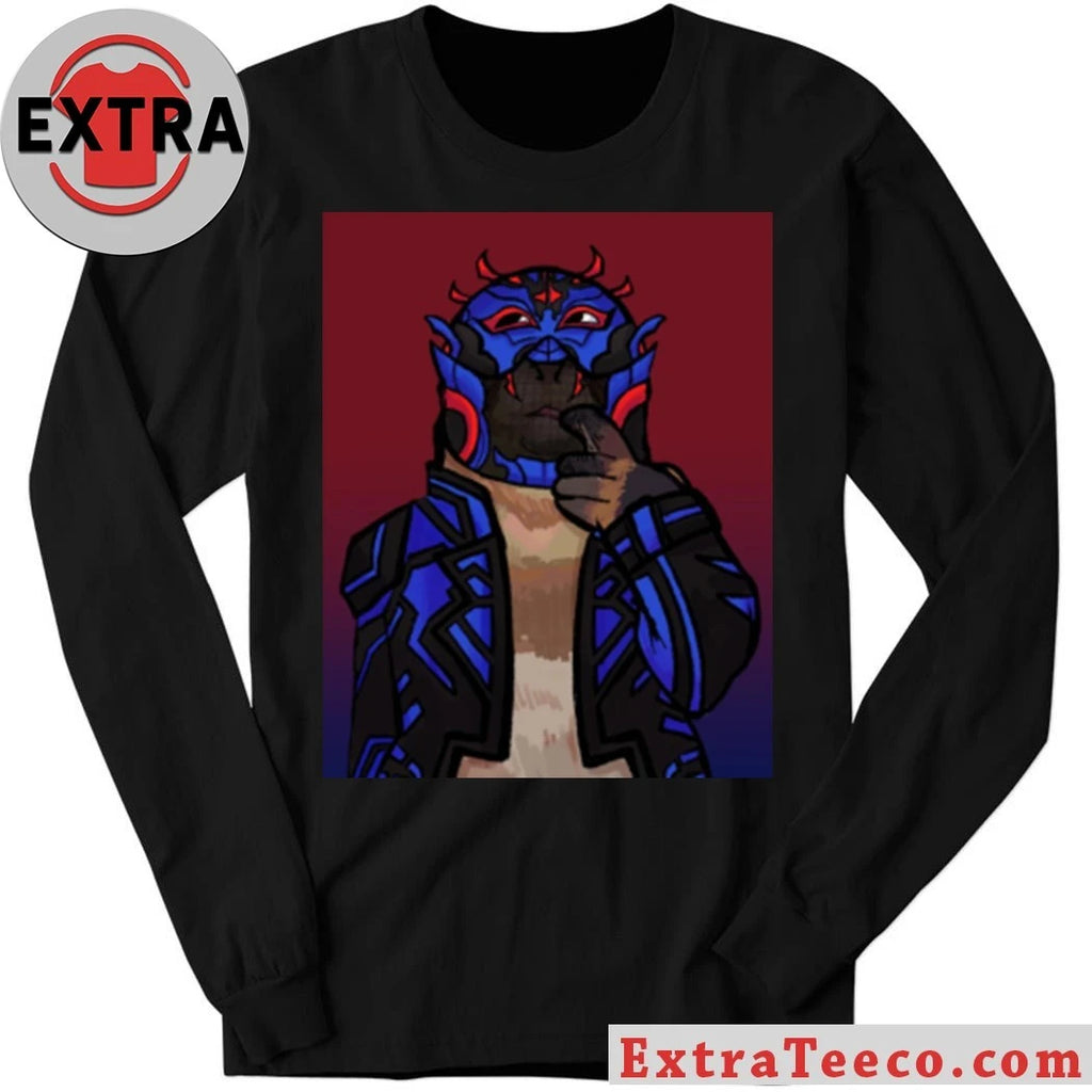 Original Thinking Monkey Blue Mask Shirt