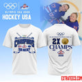 Original Usa Hockey Women’s Ice Hockey Team 2026 Olympic 2x Champions Logo Two Sided Shirt