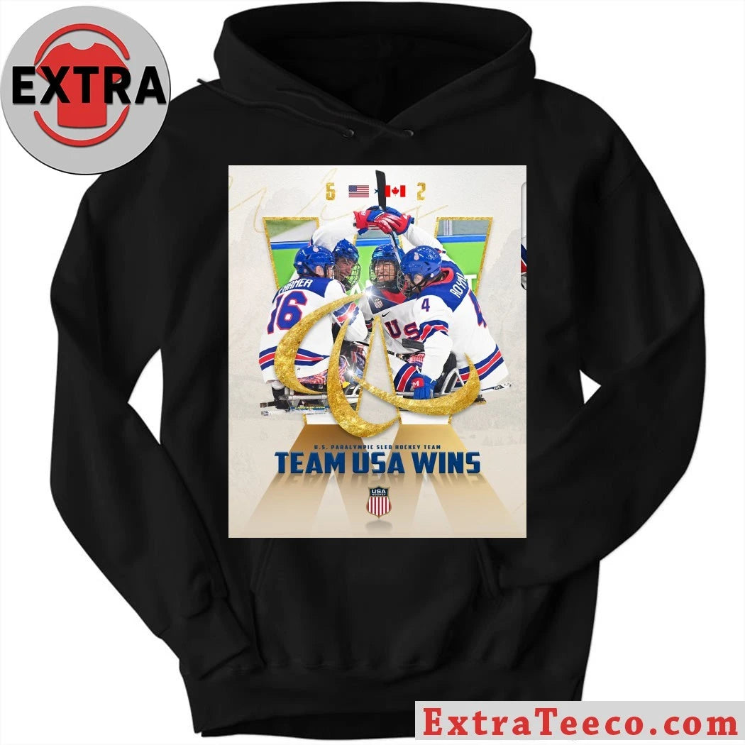 Original Usa Paralympic Sled Hockey Team The Team Usa Wins Logo Shirt