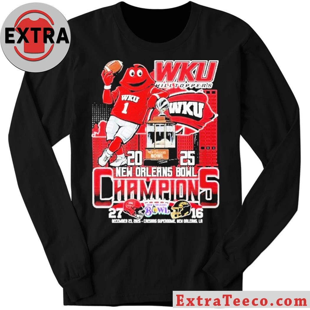 Original WKU Hilltoppers’ victory in the New Orleans Bowl on December 21, 2025, at the Caesars Superdome, New Orleans, LA Mascot Shirt