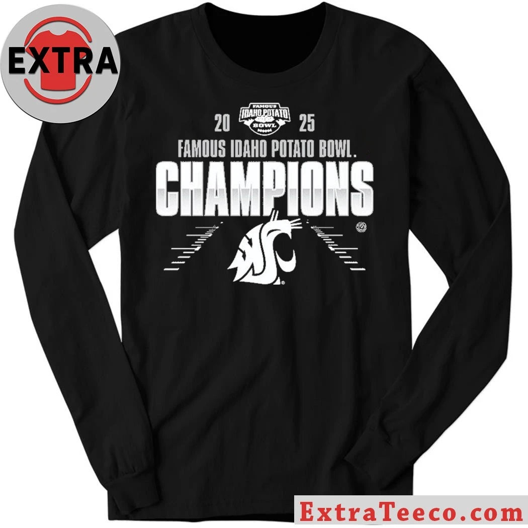 Original Washington State Cougars 2025 Famous Idaho Potato Bowl Champions NCAA Football Logo Shirt