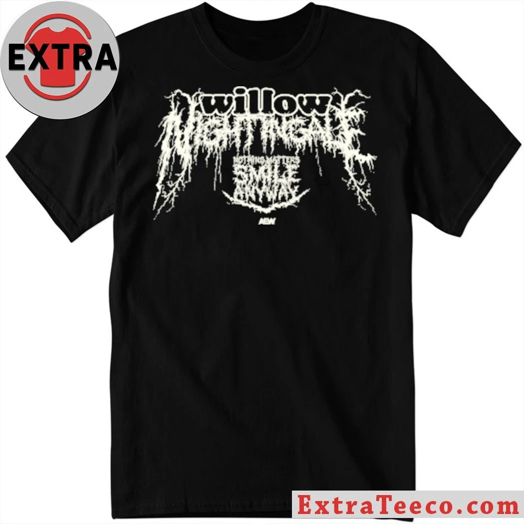 Original Willow Nightingale – Smiling is Metal T-Shirt