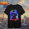 Otter Katana Cyberpunk Neon Samurai Japanese Art shirtv