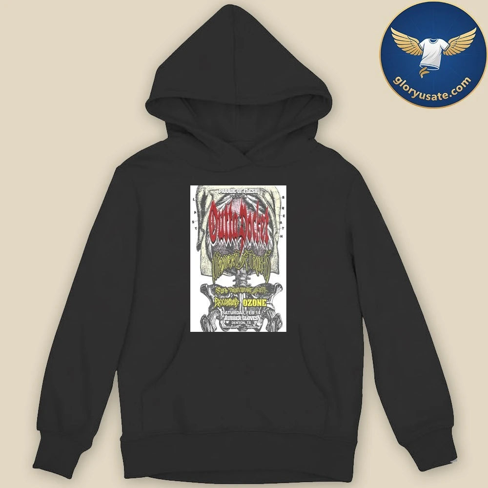 Outta Pocket Rubber Gloves Denton, TX February 14 2026 Concert Poster Shirt