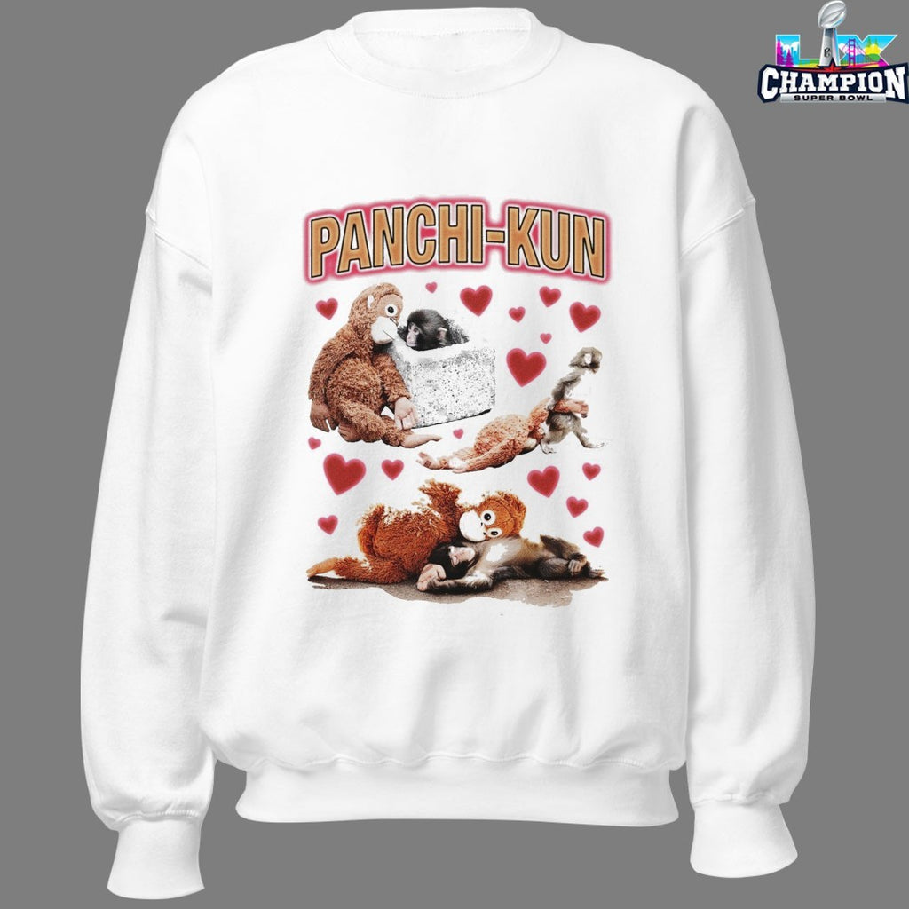 Panchi-Kun Rap Monkeys Hearts T-shirts