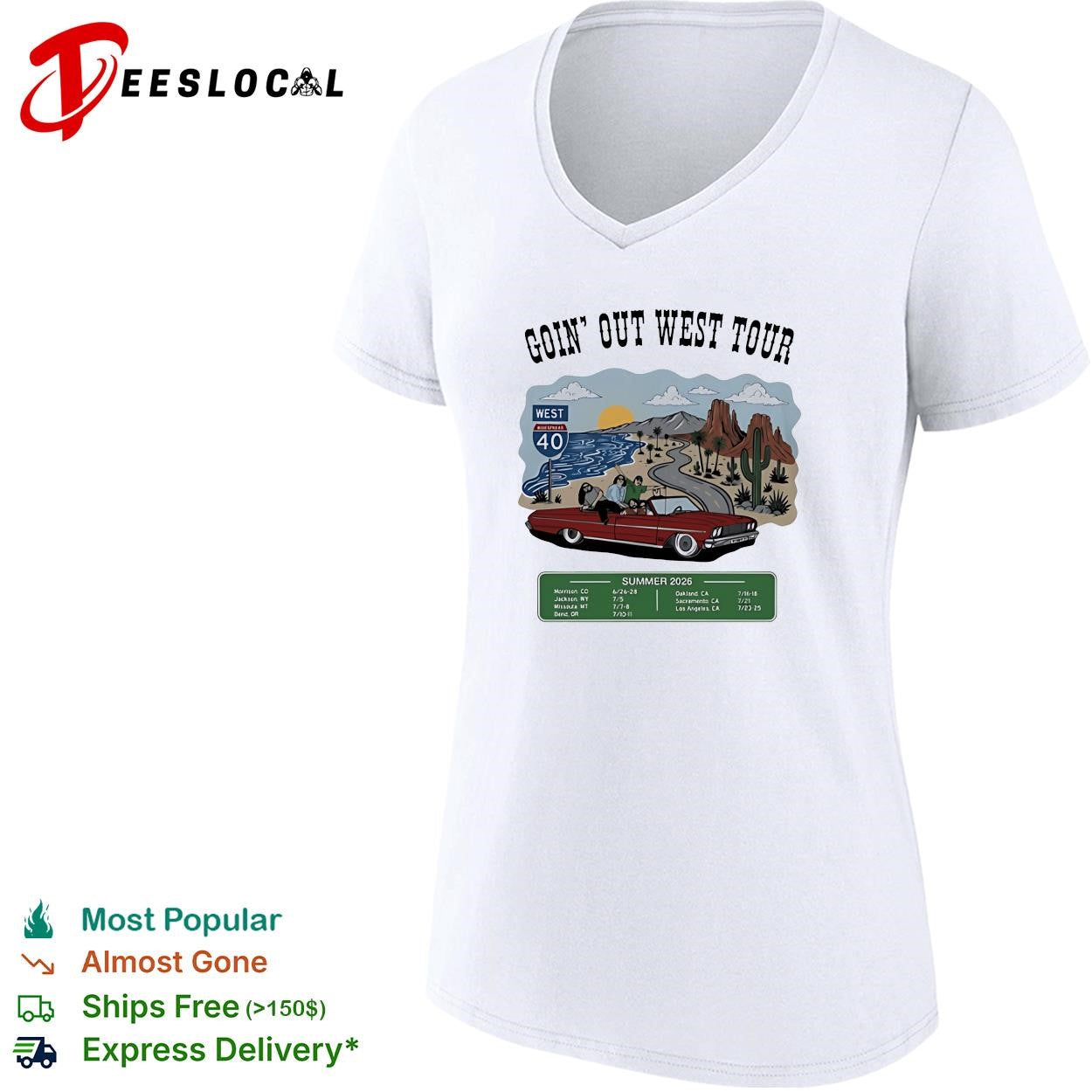 Panic Goin’ out west tour Summer 2026 shirt