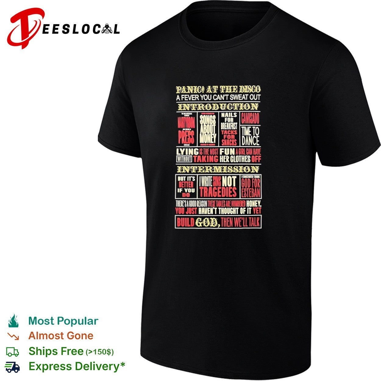 Panjc a fever you cannot sweat out tracklist lyrics concert tour shirt