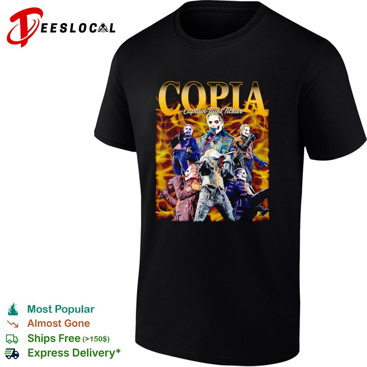 Papa Emeritus Ghost Band Copia Captain Taint Tickler Heavy Metal Music Band shirt