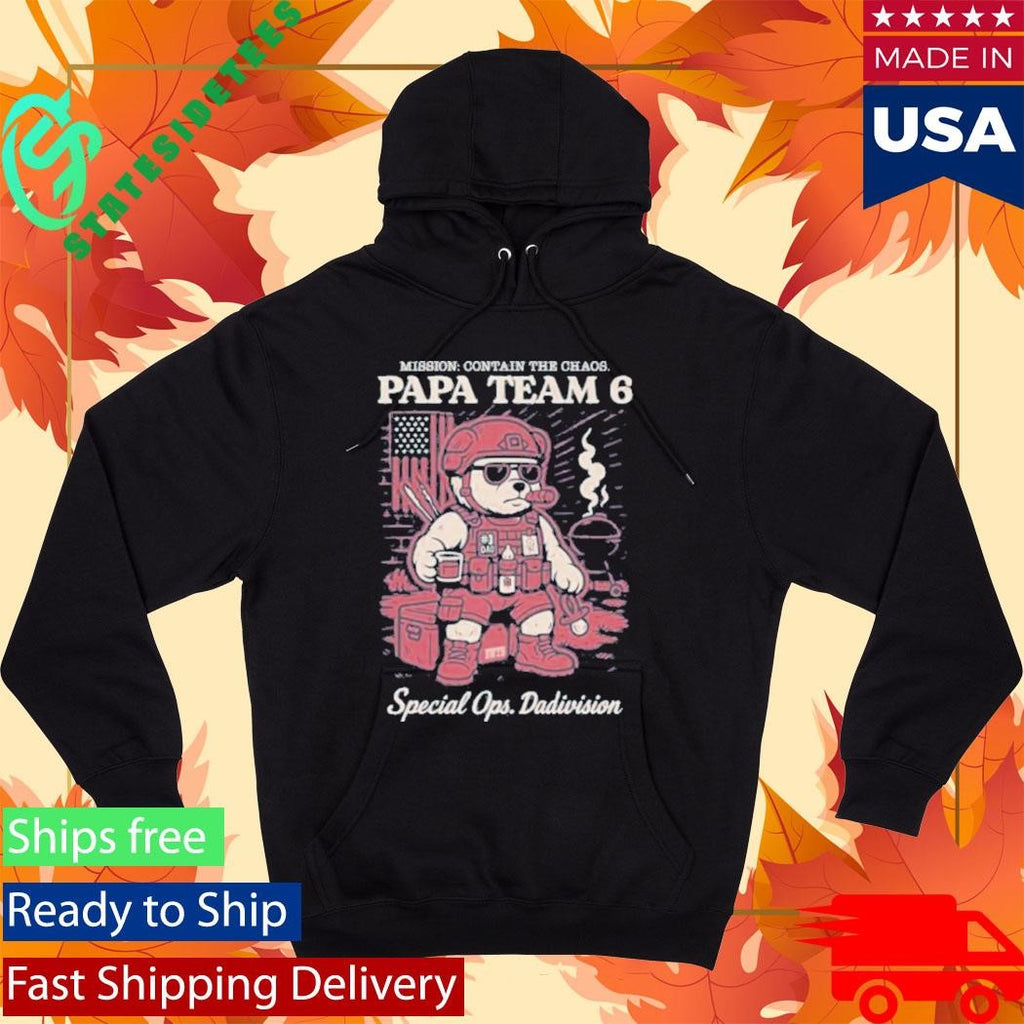 Papa Team 6 Bear Special Ops Dadivision Shirt