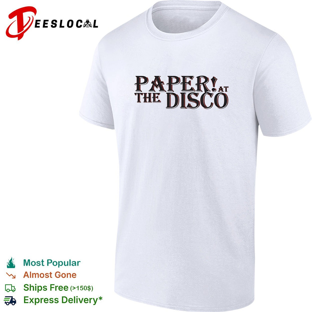 Paper at the disco band music typography shirt