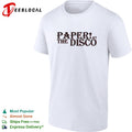 Paper at the disco band music typography shirt
