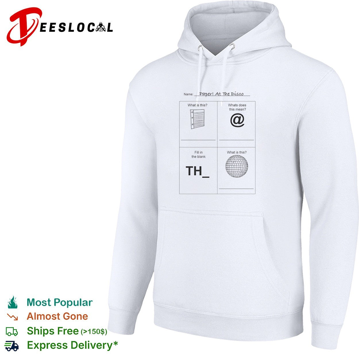 Paper at the disco educational worksheet parody shirt