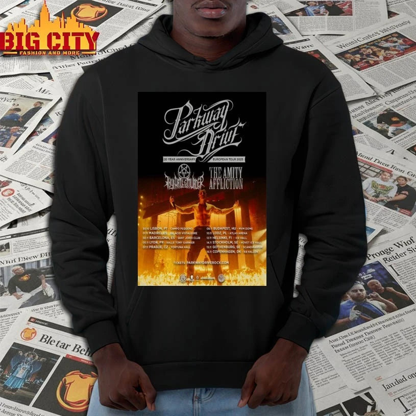 Parkway Drive 20 Year Anniversary European Tour 2025 Poster shirt