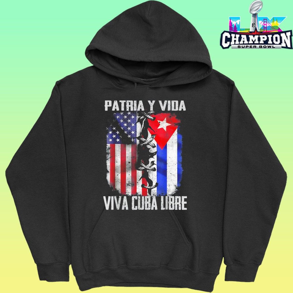 Patria Y Vida Viva Cuba Libre Cuban Flag Freedom Fist Shirt