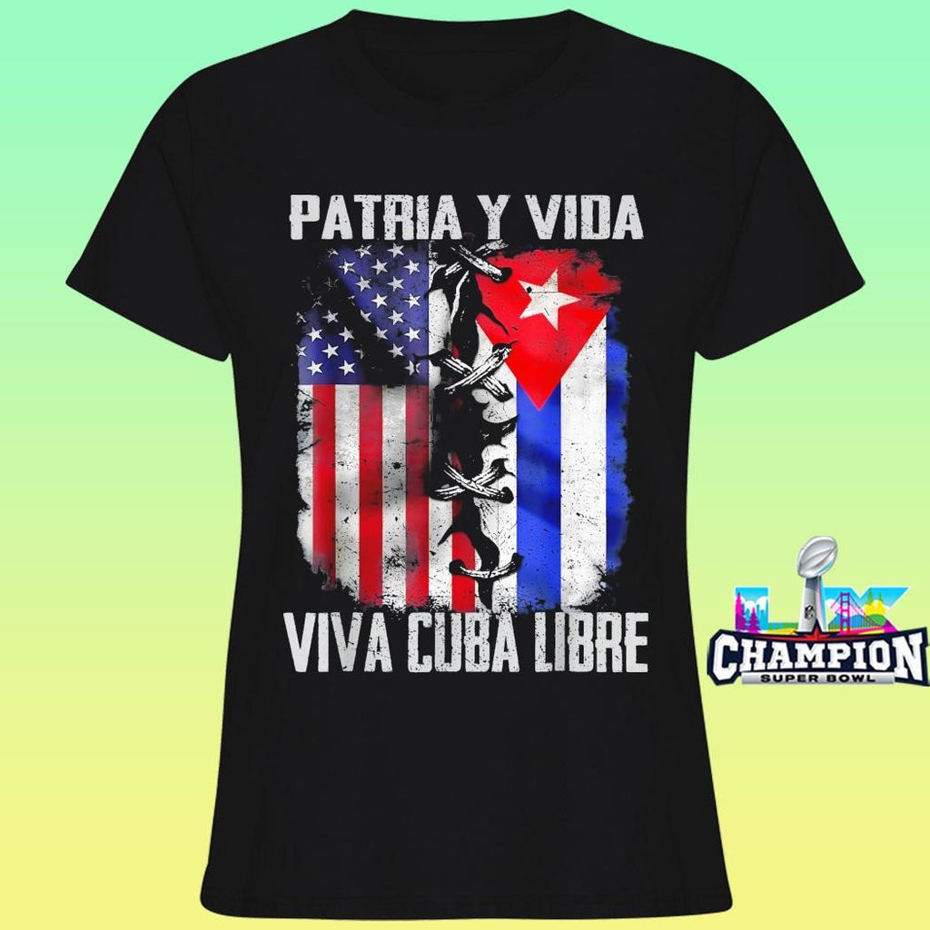 Patria Y Vida Viva Cuba Libre Cuban Flag Freedom Fist Shirt