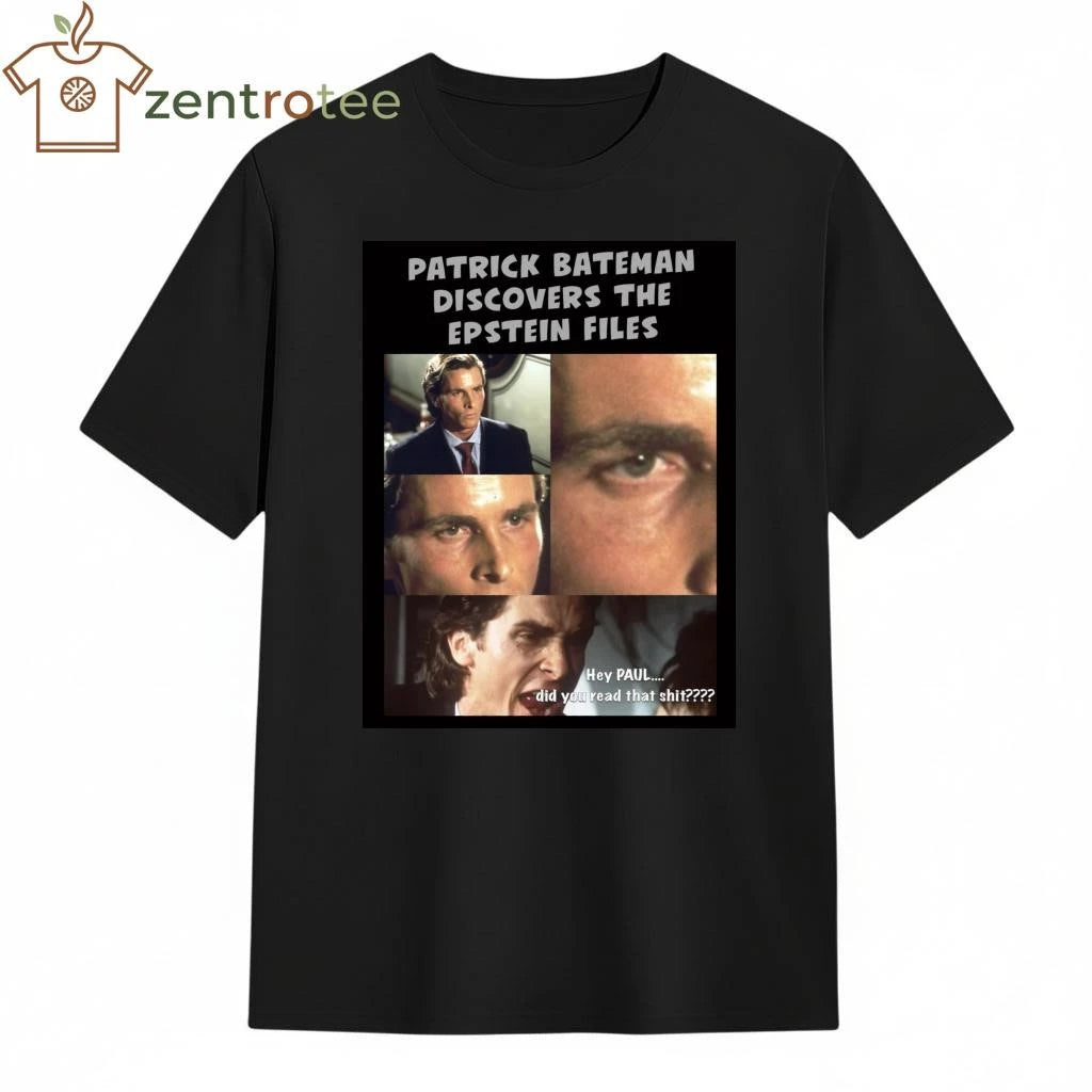 Patrick Bateman discovers the Epstein Files tee
