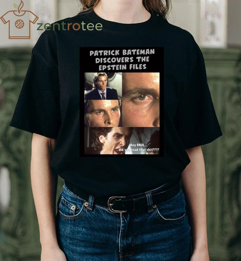 Patrick Bateman discovers the Epstein Files tee