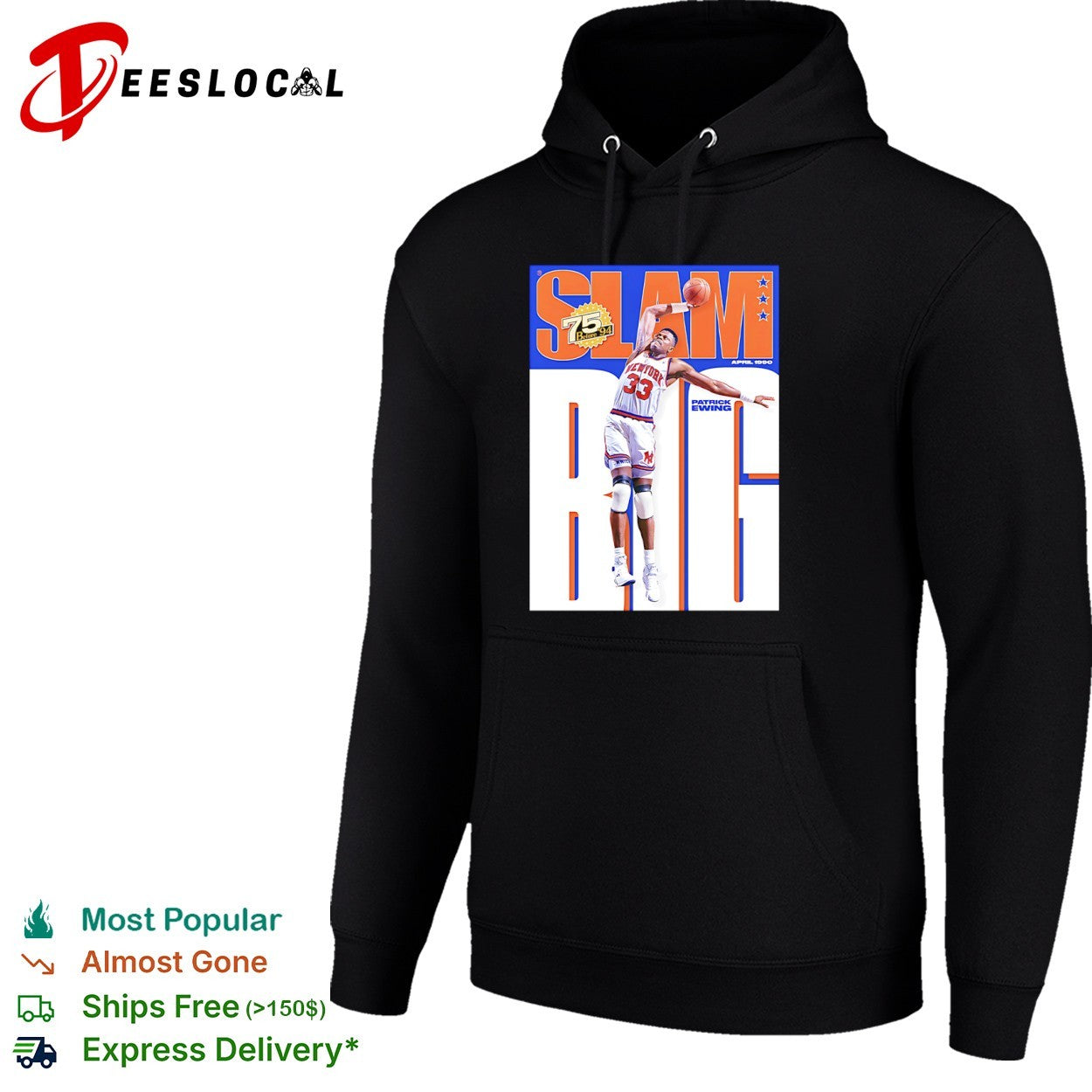 Patrick Ewing New York Knicks SLAM 75 Before 94 April 1990 shirt