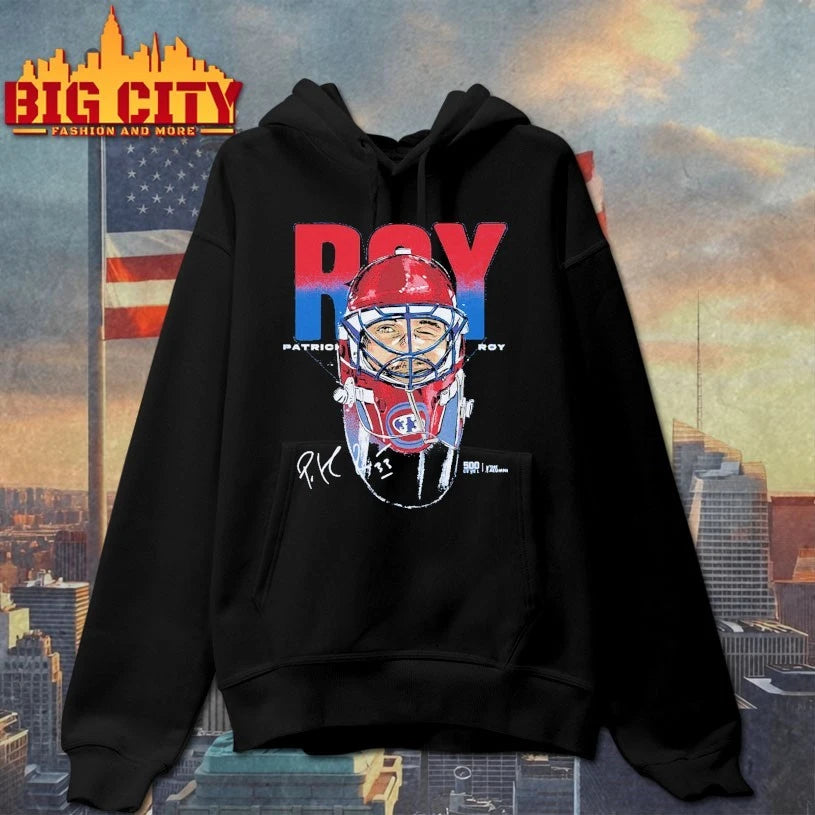 Patrick Roy Montreal Goalie Mask signature shirt