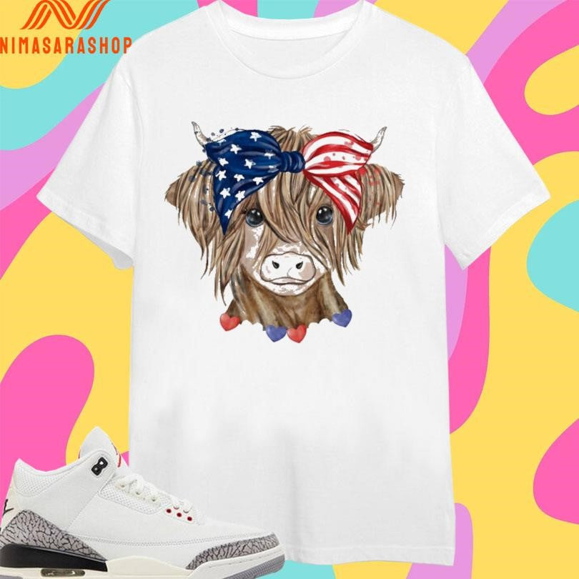 Patriotic Highland Cow Shirts