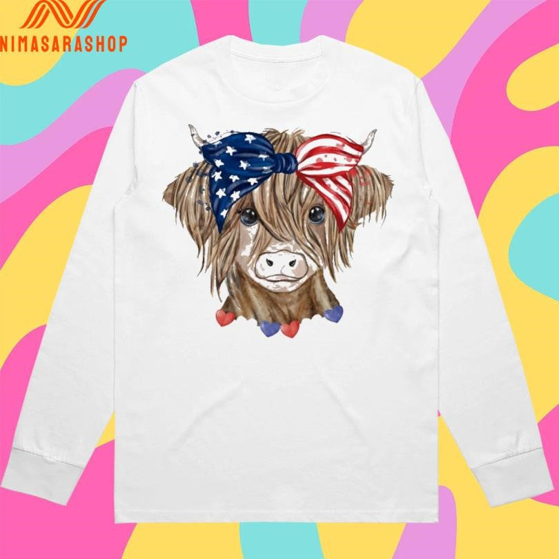 Patriotic Highland Cow Shirts