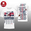 Patriots 2026 SB LX AFC East Champions Two Sided Shirt