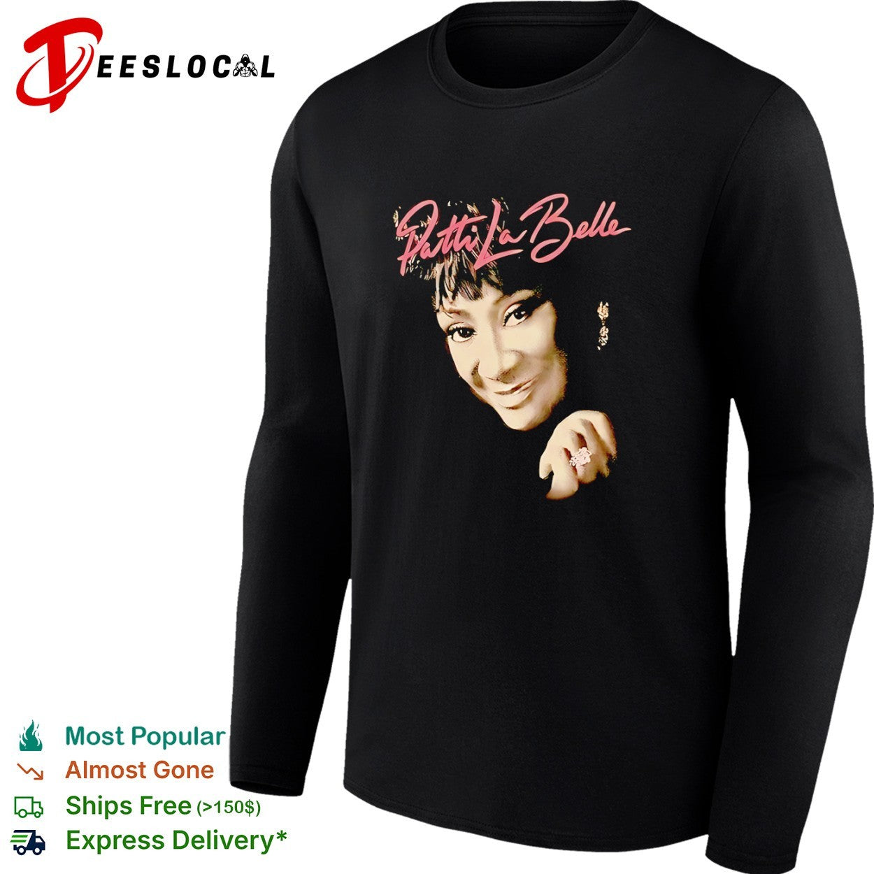 Patti LaBelle face portrait shirt