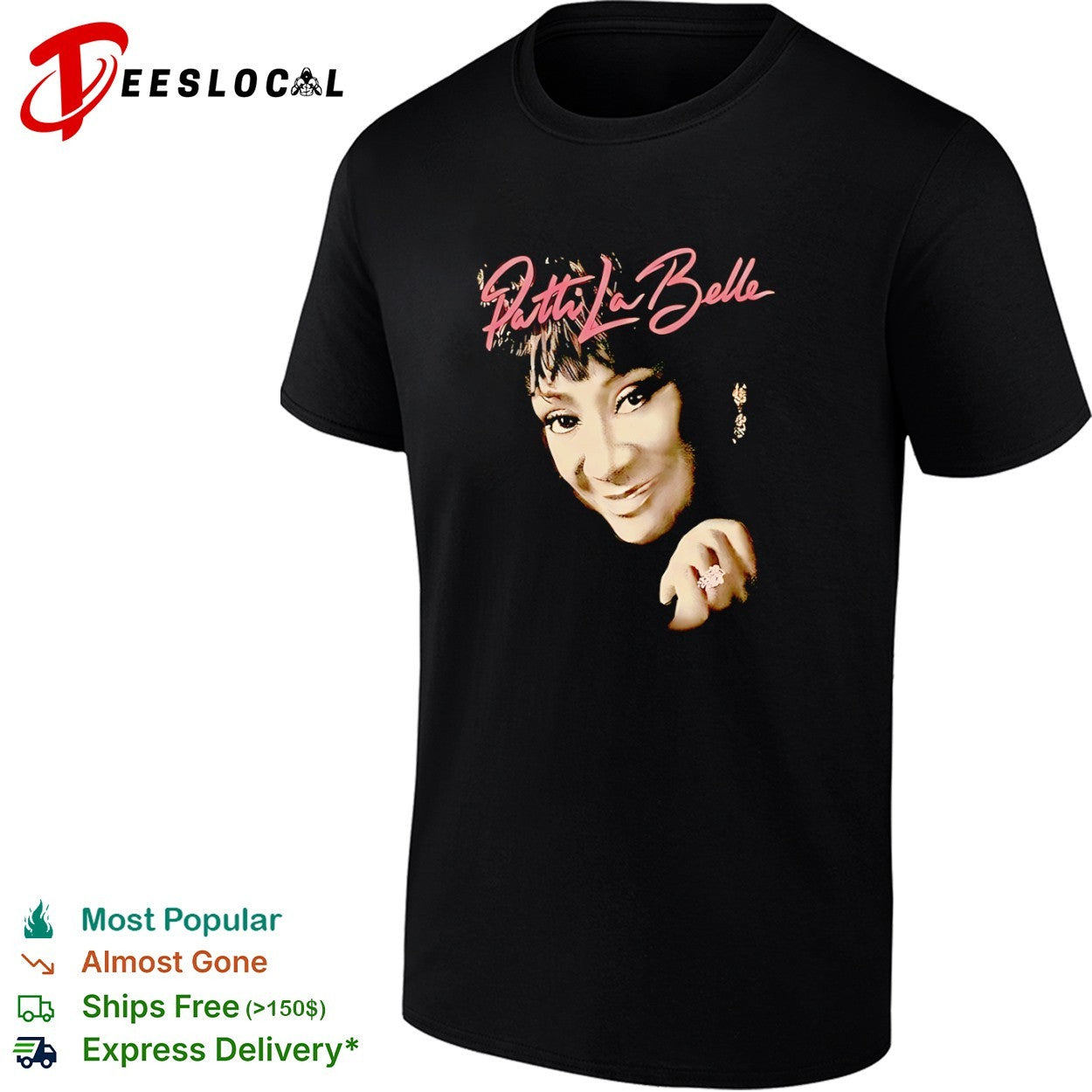 Patti LaBelle face portrait shirt