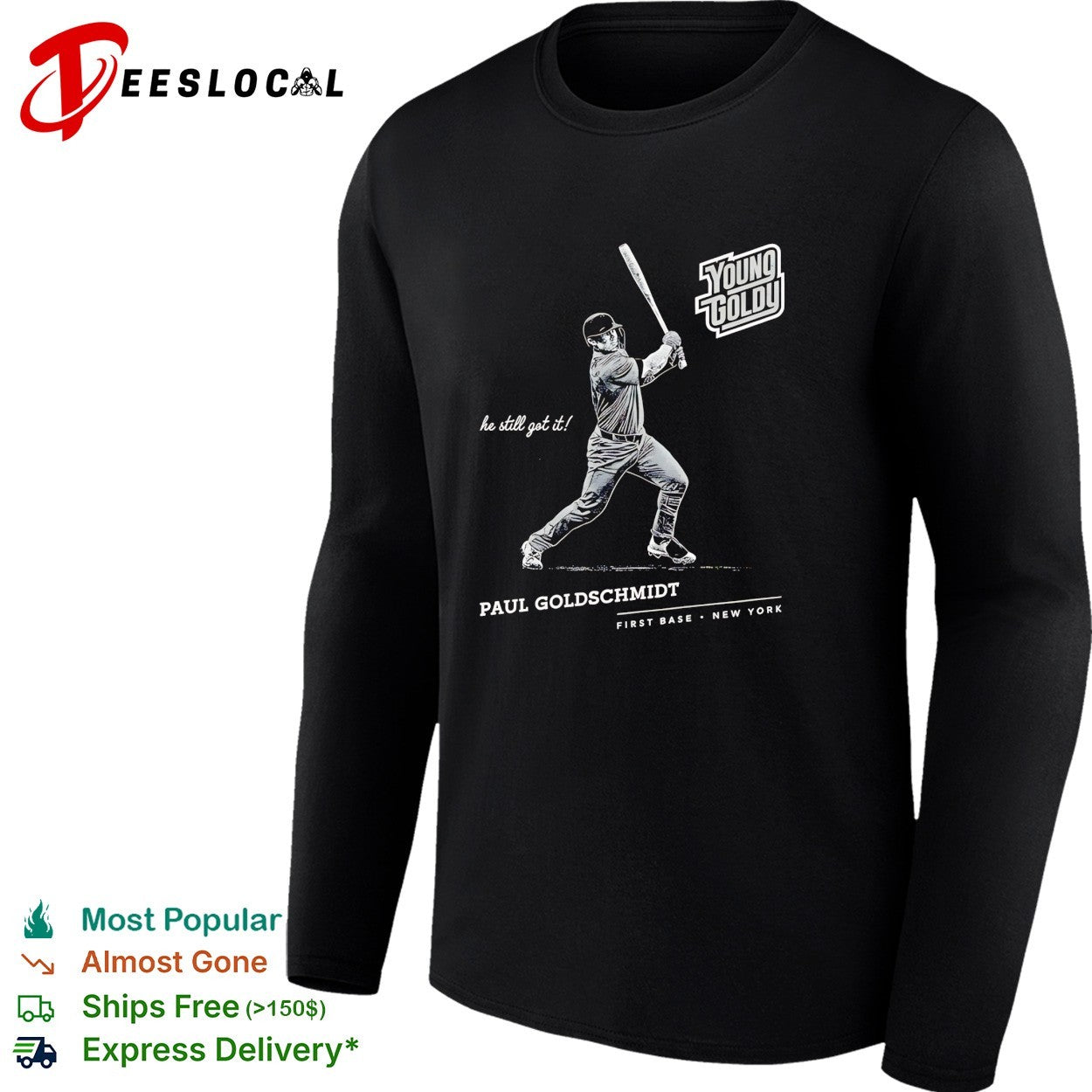 Paul Goldschmidt Young Goldy New York baseball shirt