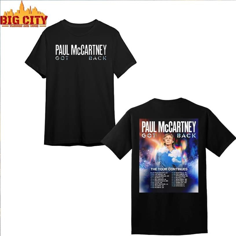Paul McCartney Got Back The Tour Continues North American Stadium And Arena Tour Dates 2025 Two Sided Shirt