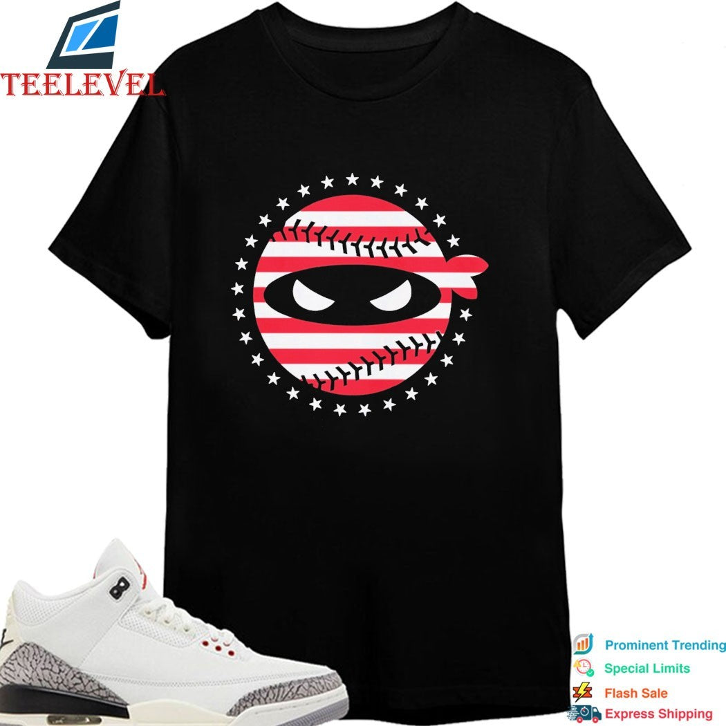 Paul Skenes Pitching Ninja American Flag T-shirts
