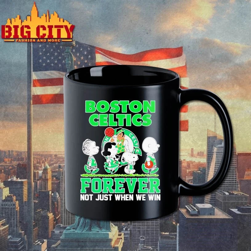Peanuts Comic Characters Boston Celtics Forever Not Just When We Win Shirt