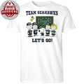 Peanuts Gang Team Seahawks Let’s Go! Football Playbook Logo T-Shirt